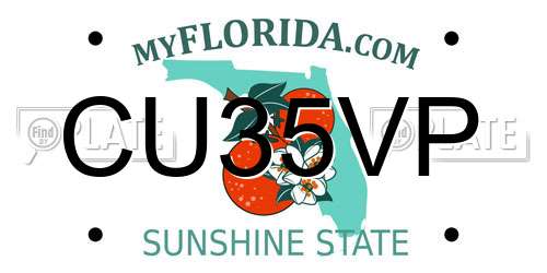 CU35VP Florida License Plate