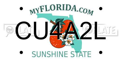CU4A2L Florida License Plate