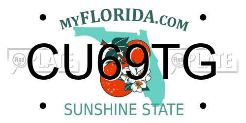CU69TG Florida License Plate