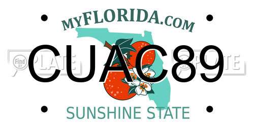 CUAC89 Florida License Plate