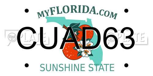 CUAD63 Florida License Plate