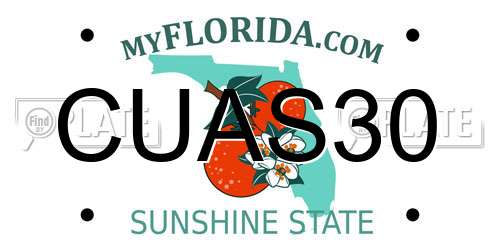 CUAS30 Florida License Plate