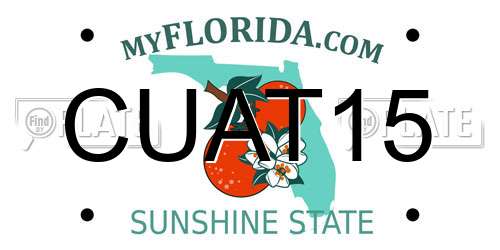 CUAT15 Florida License Plate
