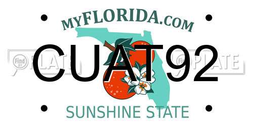 CUAT92 Florida License Plate