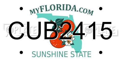 CUB2415 Florida License Plate