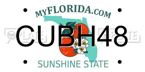 CUBH48 Florida License Plate