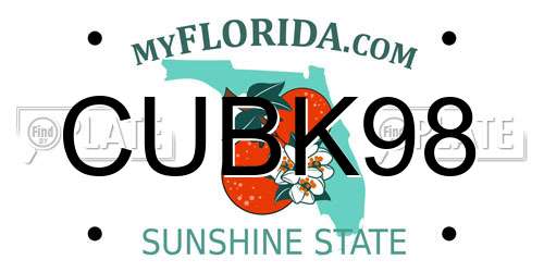 CUBK98 Florida License Plate