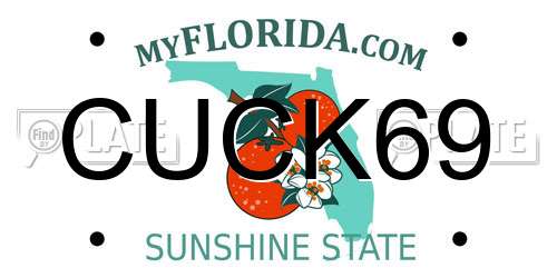 CUCK69 Florida License Plate