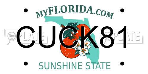 CUCK81 Florida License Plate