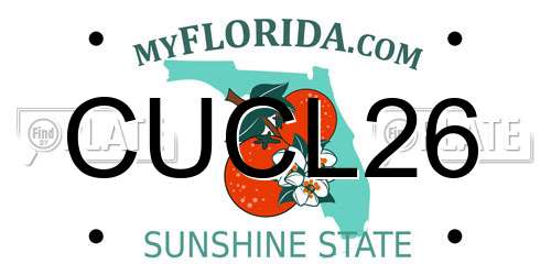 CUCL26 Florida License Plate