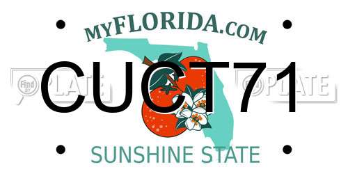 CUCT71 Florida License Plate
