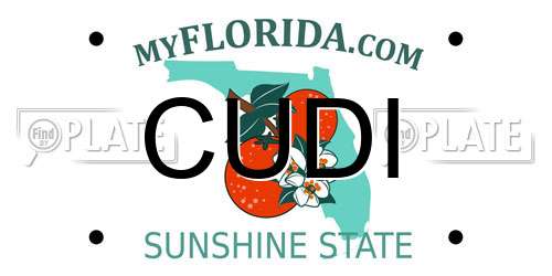 CUDI Florida License Plate