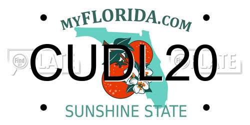 CUDL20 Florida License Plate