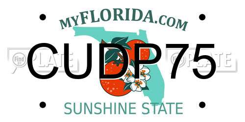 CUDP75 Florida License Plate