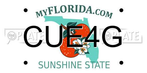 CUE4G Florida License Plate
