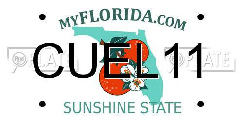 CUEL11 Florida License Plate