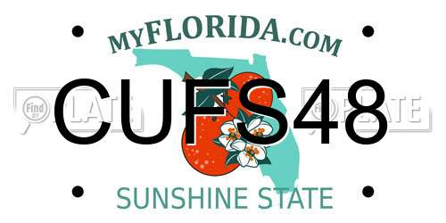 CUFS48 Florida License Plate