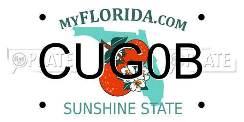 CUG0B Florida License Plate
