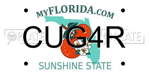 CUG4R Florida License Plate