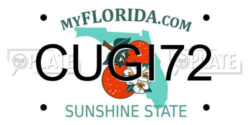 CUGI72 Florida License Plate