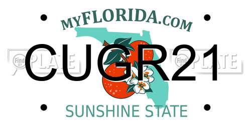 CUGR21 Florida License Plate