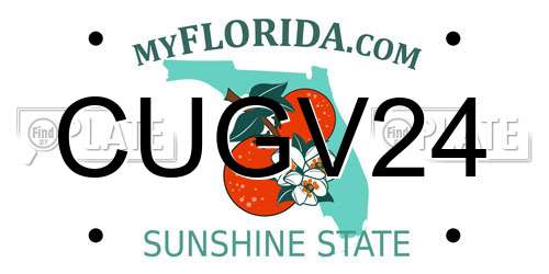 CUGV24 Florida License Plate