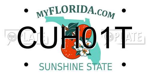 CUH01T Florida License Plate
