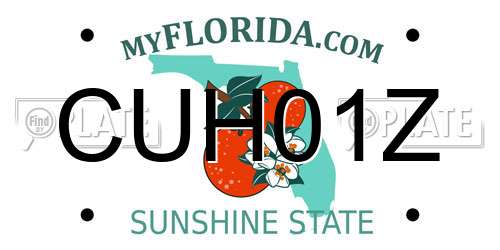 CUH01Z Florida License Plate