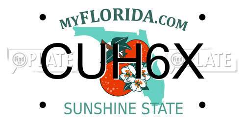 CUH6X Florida License Plate