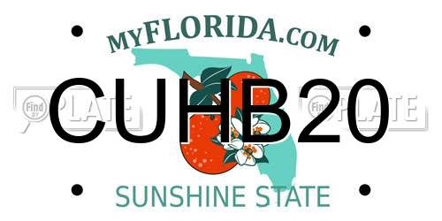 CUHB20 Florida License Plate