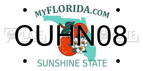 CUHN08 Florida License Plate