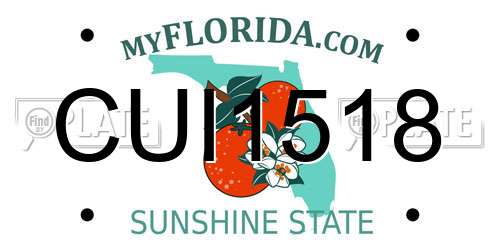 CUI1518 Florida License Plate
