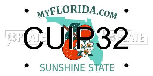 CUIP32 Florida License Plate