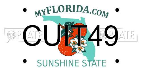 CUIT49 Florida License Plate