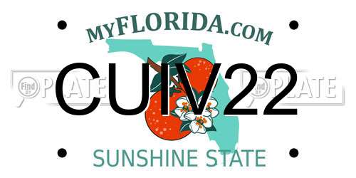 CUIV22 Florida License Plate