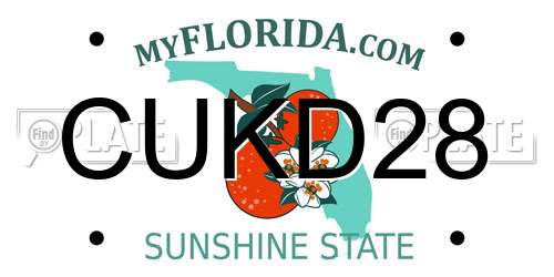 CUKD28 Florida License Plate