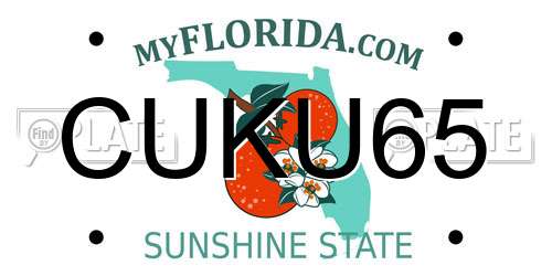 CUKU65 Florida License Plate