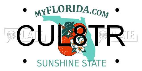 CUL8TR Florida License Plate