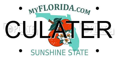 CULATER Florida License Plate