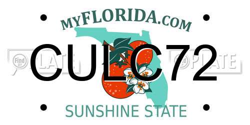 CULC72 Florida License Plate