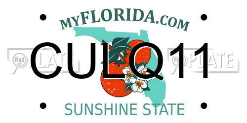 CULQ11 Florida License Plate