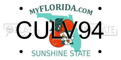 CULV94 Florida License Plate