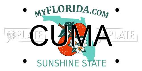 CUMA Florida License Plate
