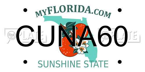 CUNA60 Florida License Plate