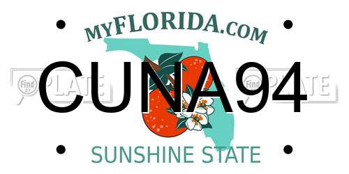 CUNA94 Florida License Plate