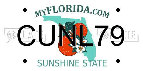 CUNL79 Florida License Plate
