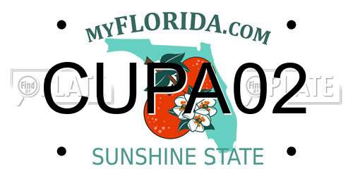 CUPA02 Florida License Plate