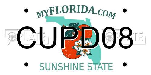 CUPD08 Florida License Plate