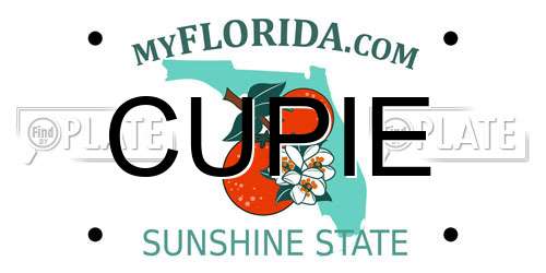 CUPIE Florida License Plate