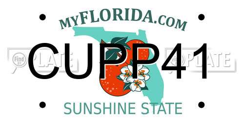 CUPP41 Florida License Plate